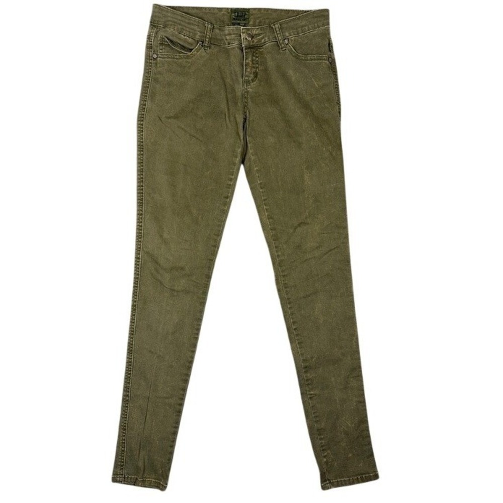 Tripp NYC‎ Olive Green Skinny Pants Low Rise Skull Rivets Size 5 IS8291